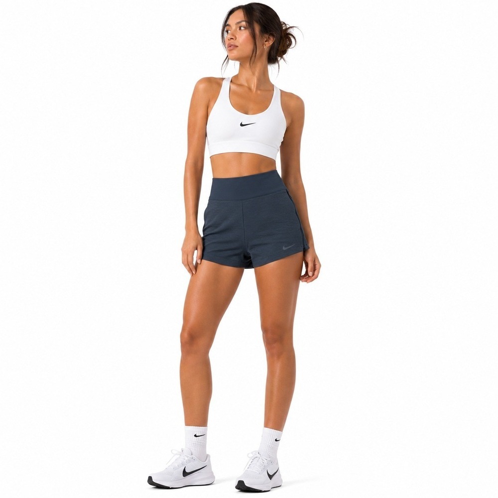 NWT Nike High Rise Side Zip Textured 
 Athletic Shorts Gray Athleisure Size S